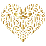 Decorated Gold Heart