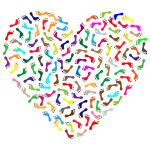 Heart color art pattern
