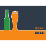 Premium beer vector background