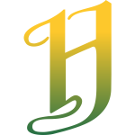 Green and yellow letter H