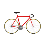 Fixed gear bicycle, flat design