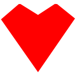 Red Heart Straight Lines