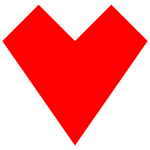 Red Heart Straight Lines 2
