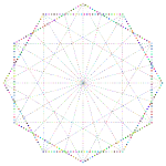Simple Geometric Design Line Art Variation 2 Prismatic No BG