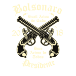Estampa para camiseta Jair Bolsonaro Presidente 2018 Armas