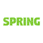 text SPRING - color typography