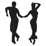 Couple Dancers Silhouette