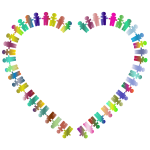 People Puzzle Heart Polyprismatic
