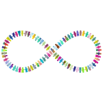People puzzle colorful infinity