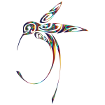 Ornamental Hummingbird Line Art Psychedelic