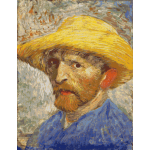 Van Gogh Self-portrait with Straw Hat
