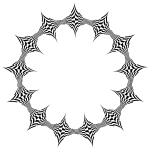 Stylized Checkered Geometric Frame