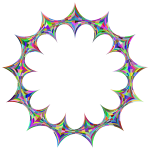 Stylized Checkered Geometric Frame Prismatic