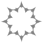 Stylized Checkered Geometric Frame 2