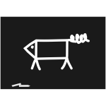 chalkboard pig