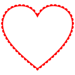 Simple Decorated Heart Red
