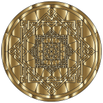Interleaved Geometric Mandala Gold