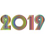 2018 Happy New Year Black Font Free SVG