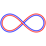 Red White Blue Infinity Symbol