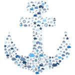 Nautical Anchor Design Aqua