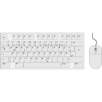 German Keyboard Left Side with Mouse