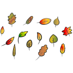 Leaves Set Autumn Colors