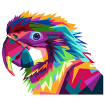 Geometric Parrot Pop Art By RizkyDwi123