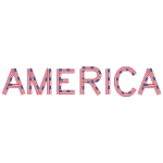 America Flag Typography