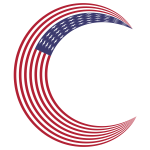 America Flag Crescent Moon
