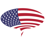 American Flag Speech Bubble