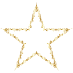 Gold Decorative Star No BG