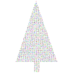 Christmas Tree Typography Prismatic