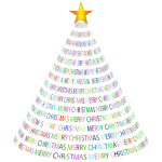Christmas Tree Typography Type III Prismatic No BG