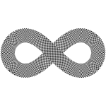 Dense Checkerboard Infinity Symbol