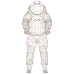 Nasa Spacesuit 3D Wireframe Polyprismatic