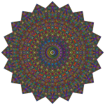 Mandala shape with colored pattern