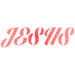 Jesus Hearts Typography Red