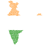 India Map Typography Flag Colors