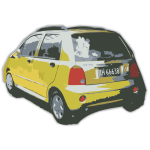 Small Yellow Chinese Car