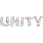 Unity Hands Typography Prismatic