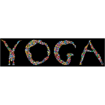 Yoga Circles Typography Prismatic With BG