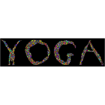 Yoga Circles Typography Polyprismatic With BG