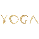 Yoga Circles Typography Gold