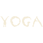 Yoga Circles Typography Gold Outline