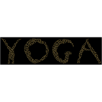 Yoga Circles Typography Gold Outline With BG
