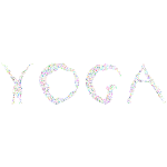 Yoga Fractal Typography Prismatic