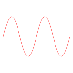 Oscillograph Sinus approx by bezier curve