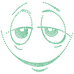 Stoned Smiley Face Marijuana Green