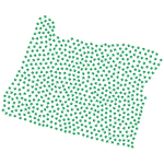 Oregon Map With Marijuana Plants