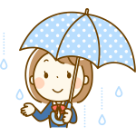 Schoolgirl with umbrella 